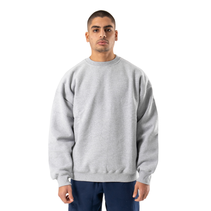 Drop Shoulder Crewneck - Light Grey