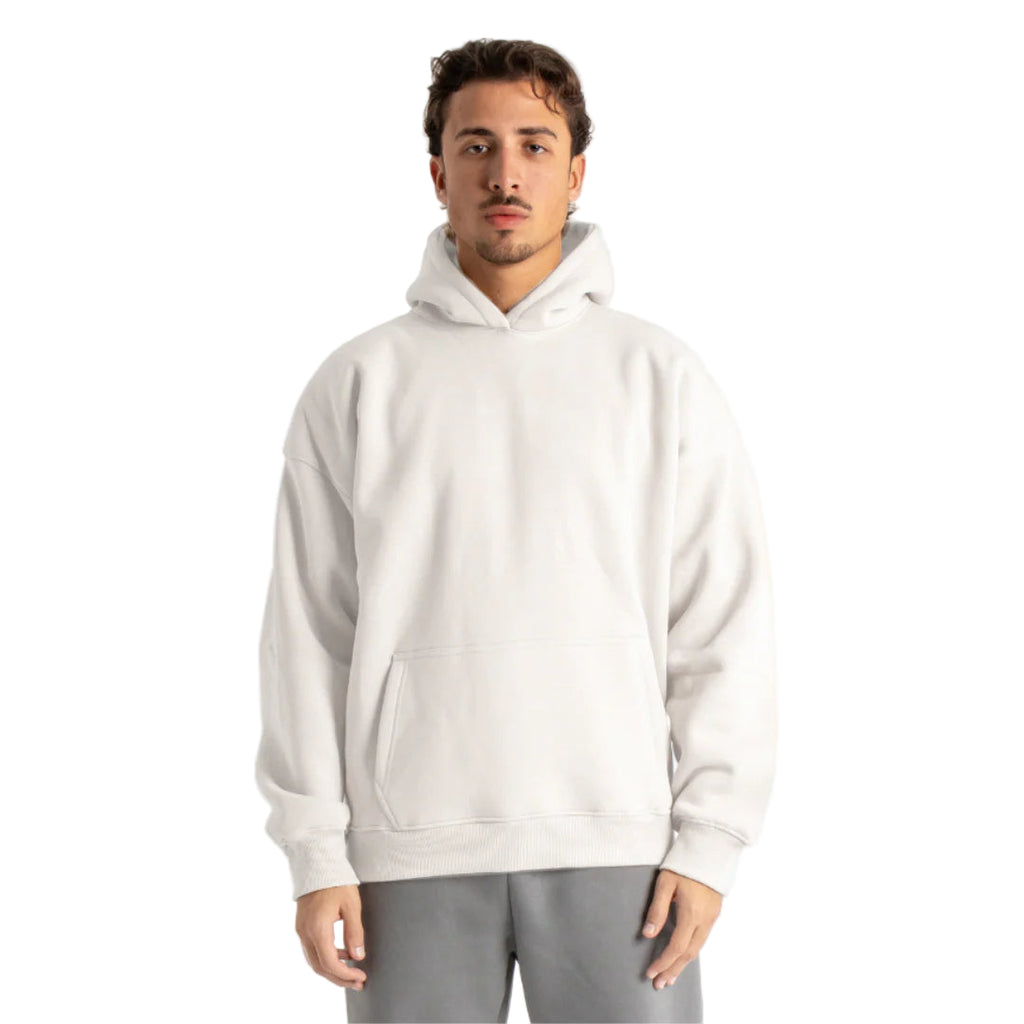 Drop Shoulder Hoodie - White