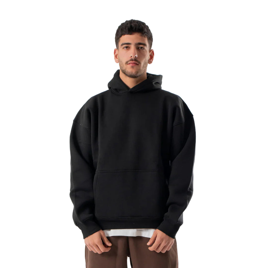 Drop Shoulder Hoodie - Black