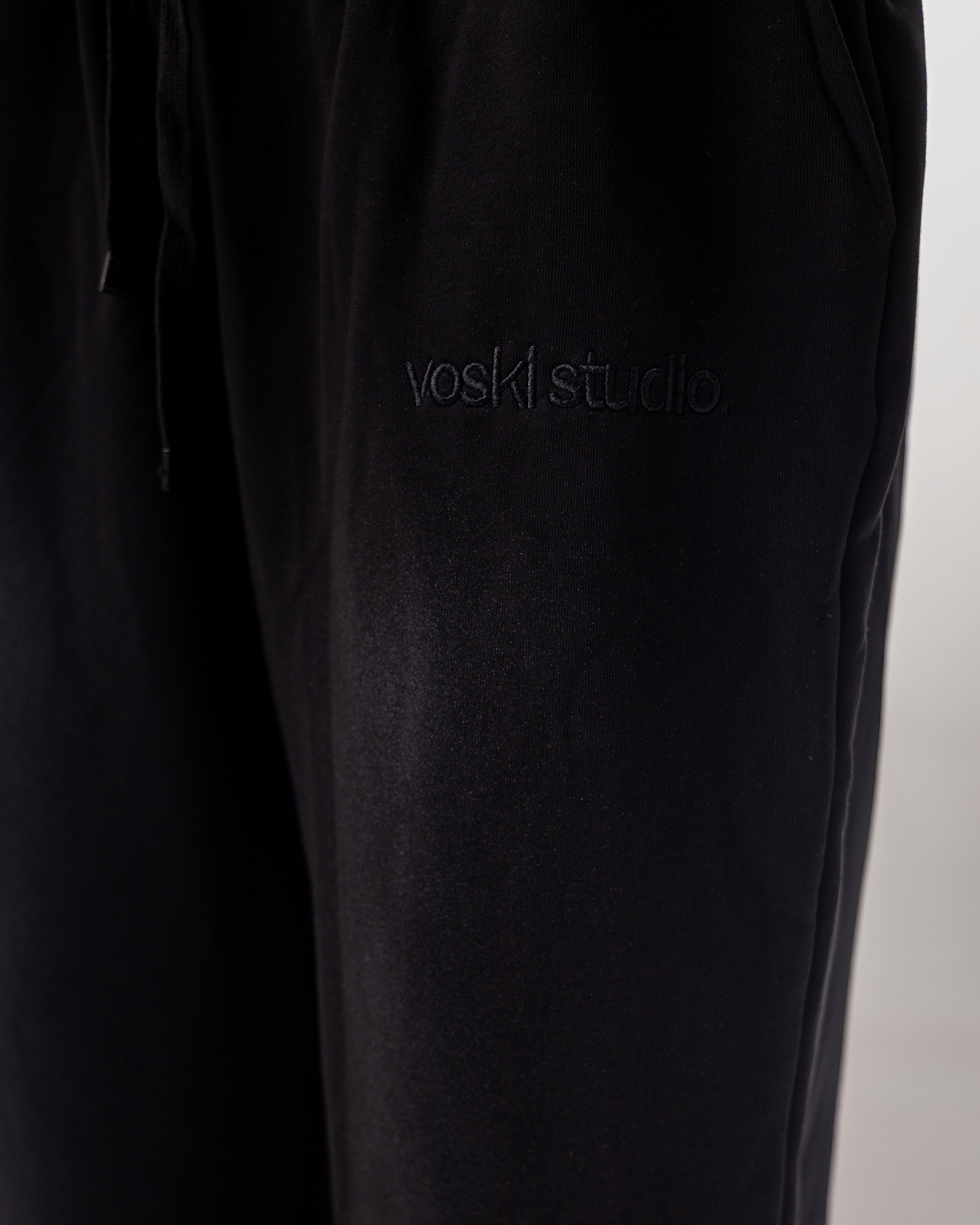 SWEATPANTS "PROPAGANDA" - BLACK VINTAGE WASHED