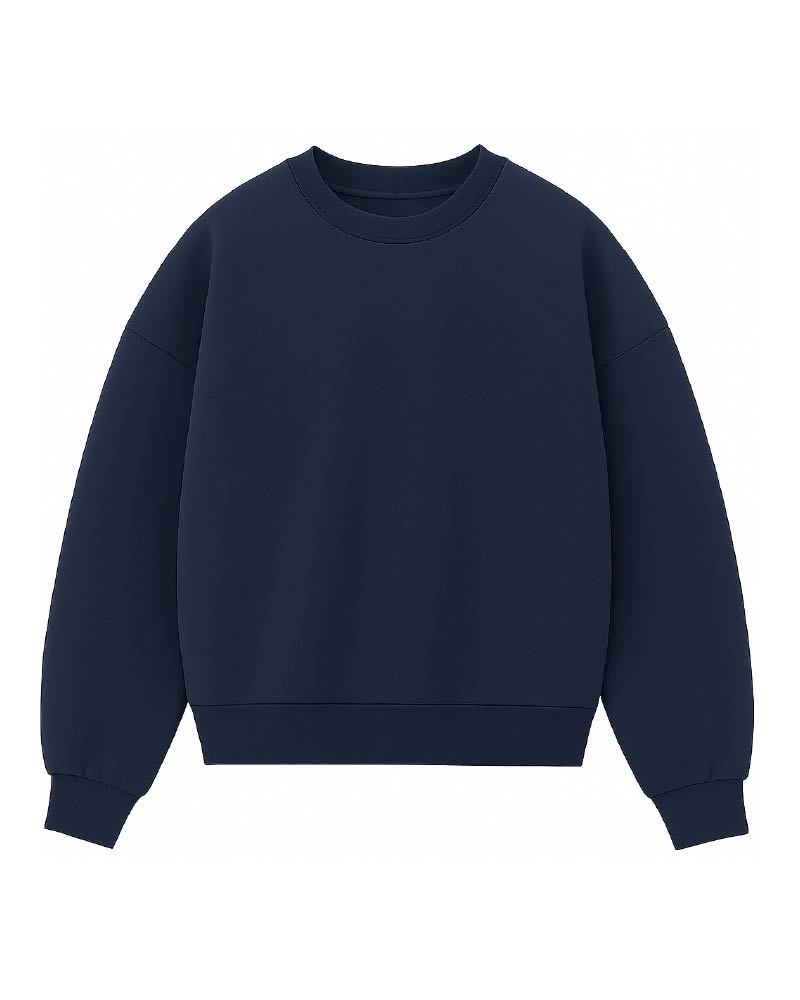 Drop Shoulder Crewneck - Navy