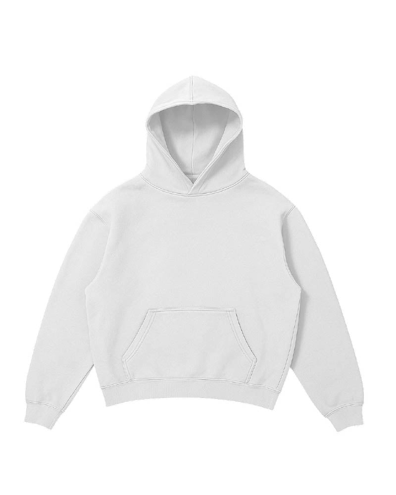 Drop Shoulder Hoodie - White